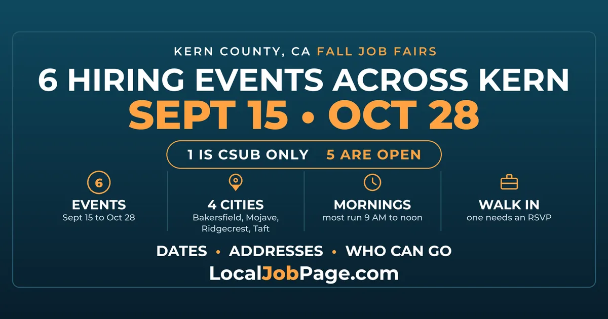 Fall 2026 Kern County Job Fairs and Hiring Events: Your Complete Guide