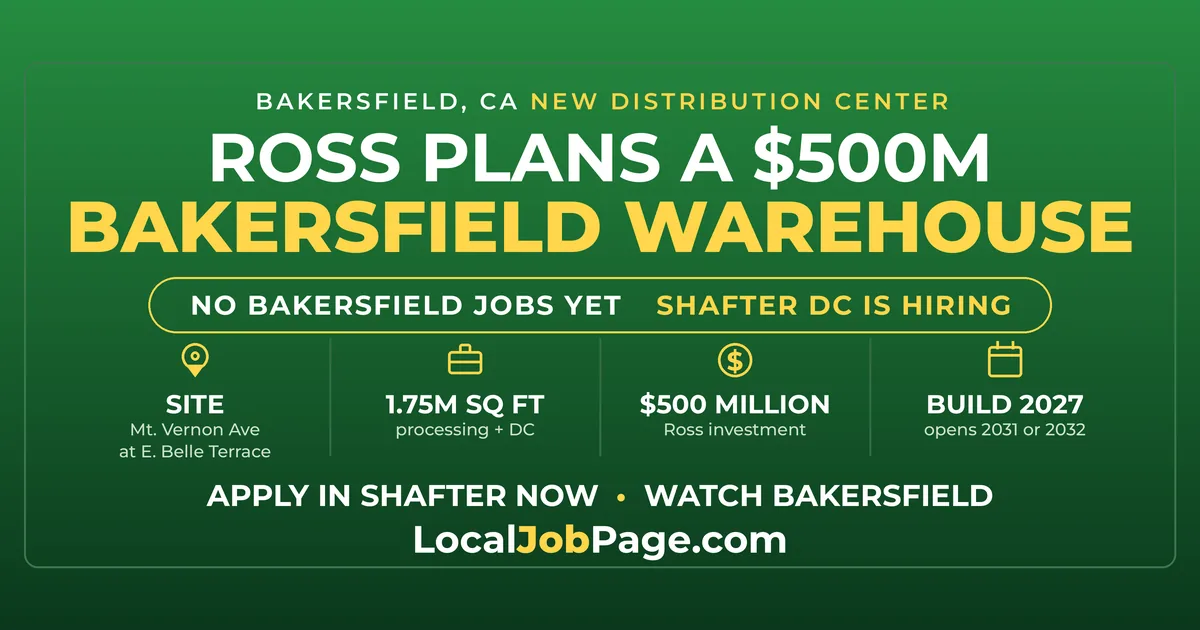 Ross Stores Picks Southeast Bakersfield for a $500 Million Distribution Center